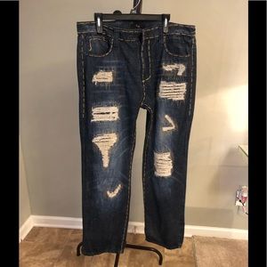 R.SOLE Shredded Moto City Denim Jean